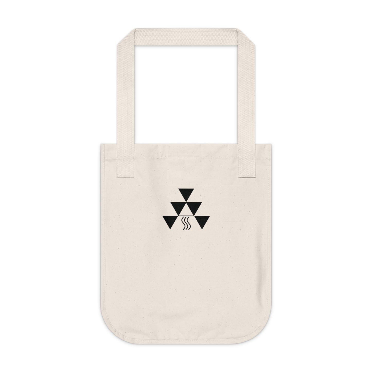 Eco-Friendly Canvas Tote Bag with Shark & Geometric Design