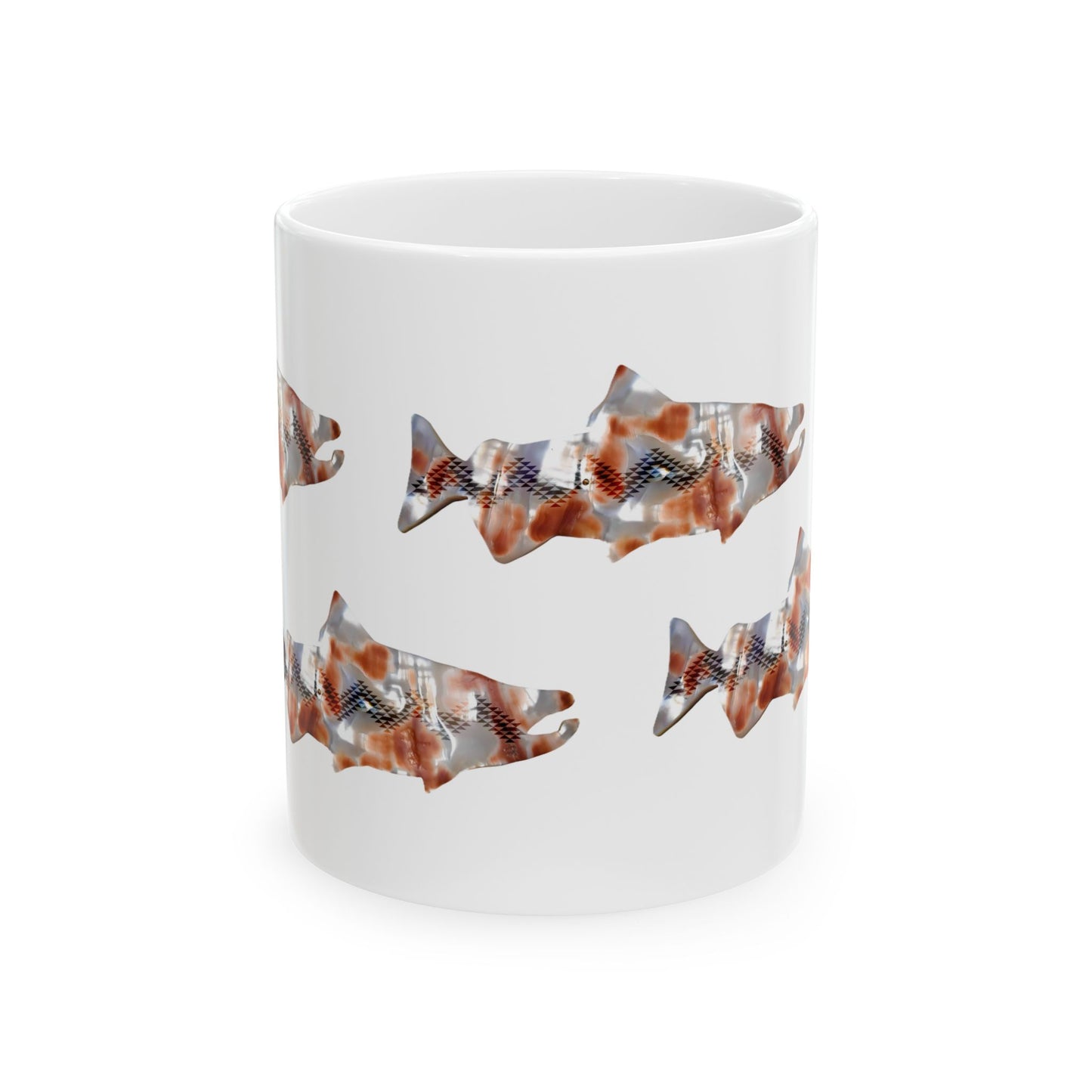 Fishing Lover's Ceramic Mug - Unique Fish Design, 11oz & 15oz