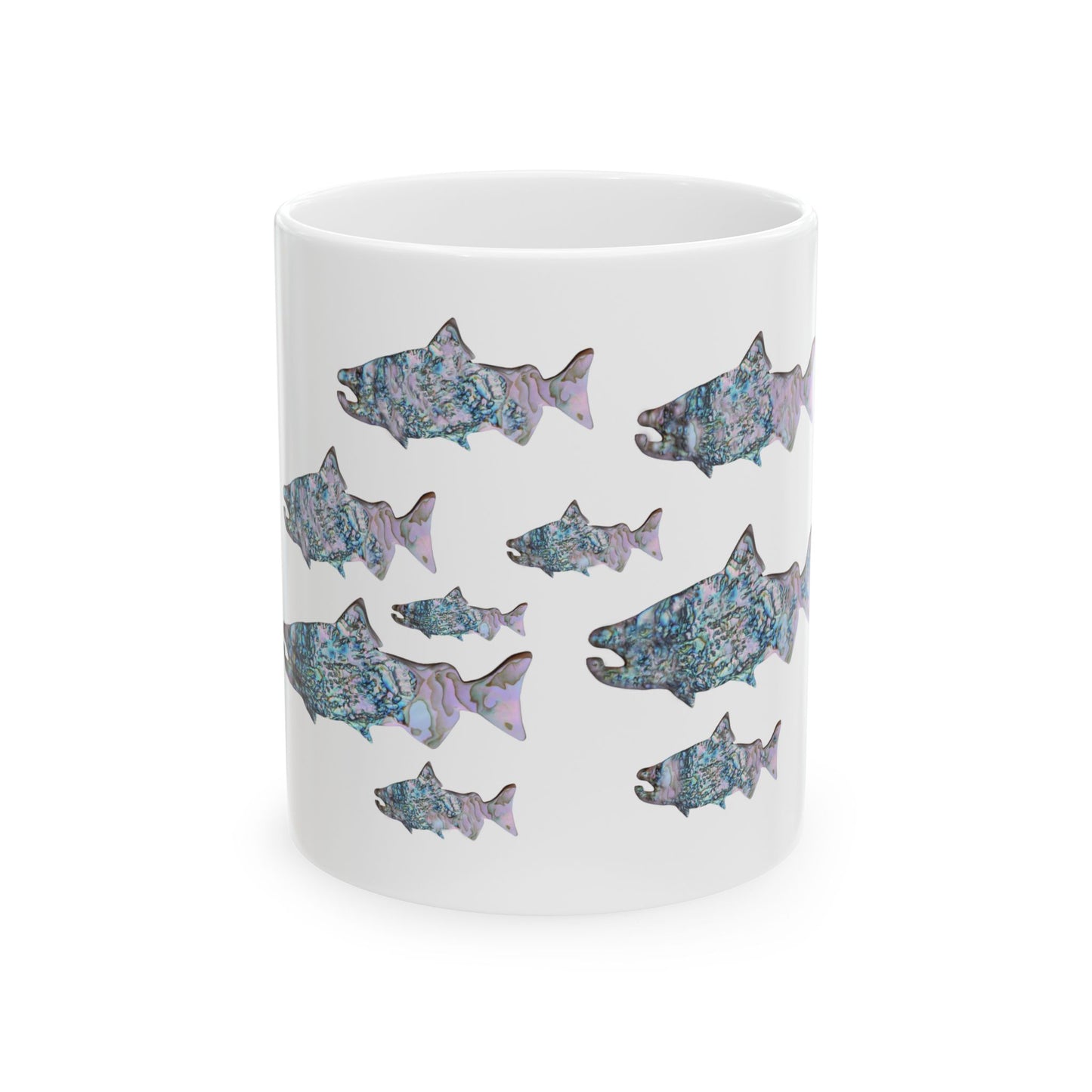 Artistic Fish Ceramic Mug - Unique Ocean-Inspired Design, Perfect for Gifts