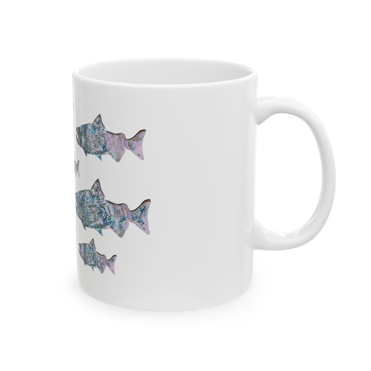 Artistic Fish Ceramic Mug - Unique Ocean-Inspired Design, Perfect for Gifts