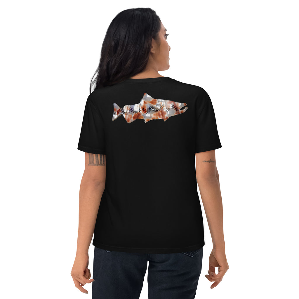 Unisex Red Abalone Tee, design detail
