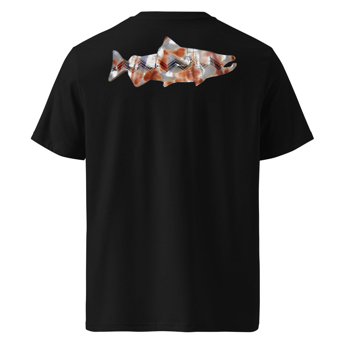 Unisex Red Abalone Tee, design detail