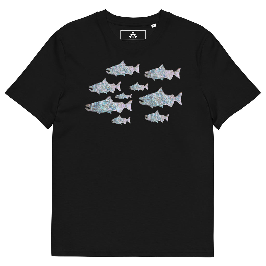 Unisex Nur Abalone Tee, front, black organic cotton