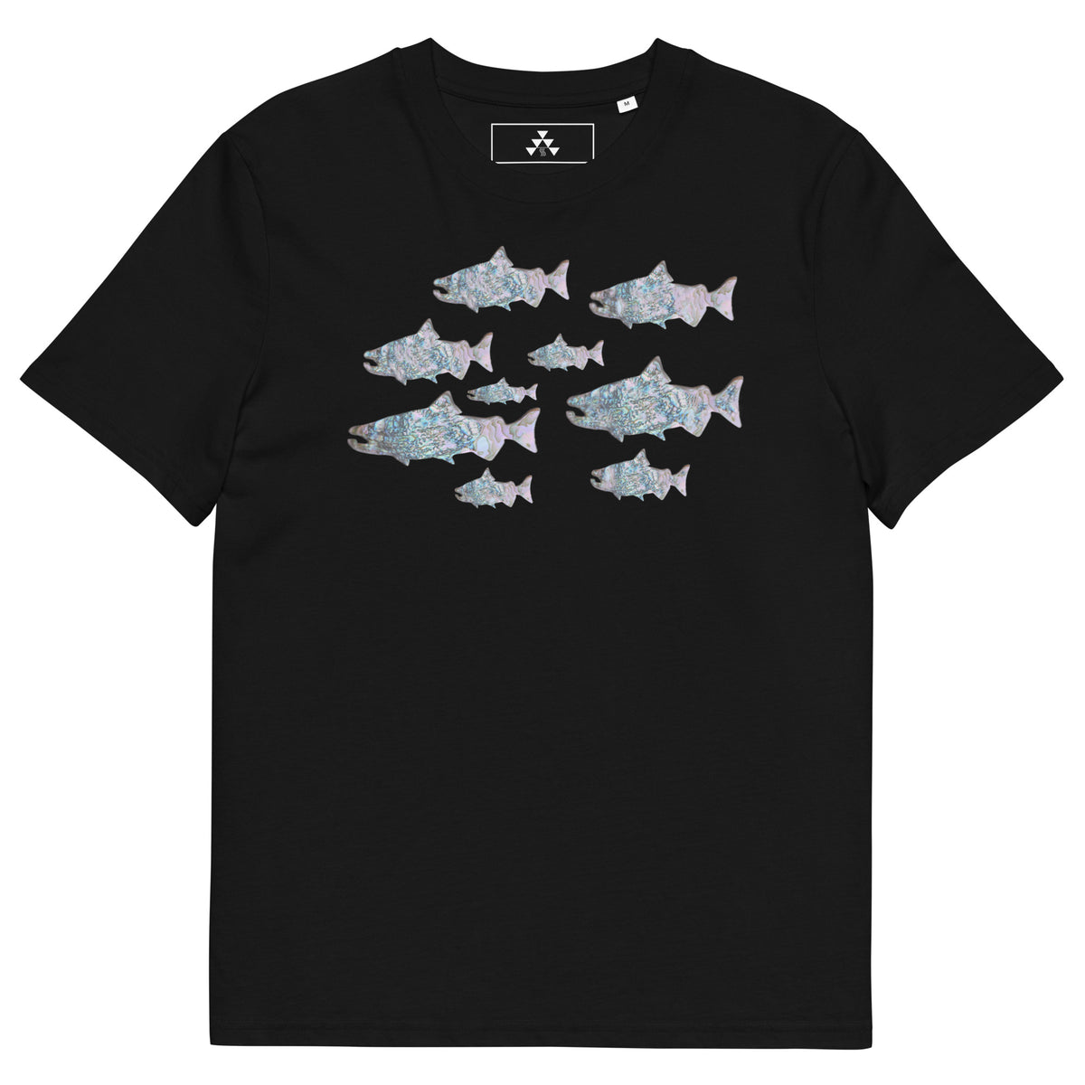 Unisex Nur Abalone Tee, front, black organic cotton