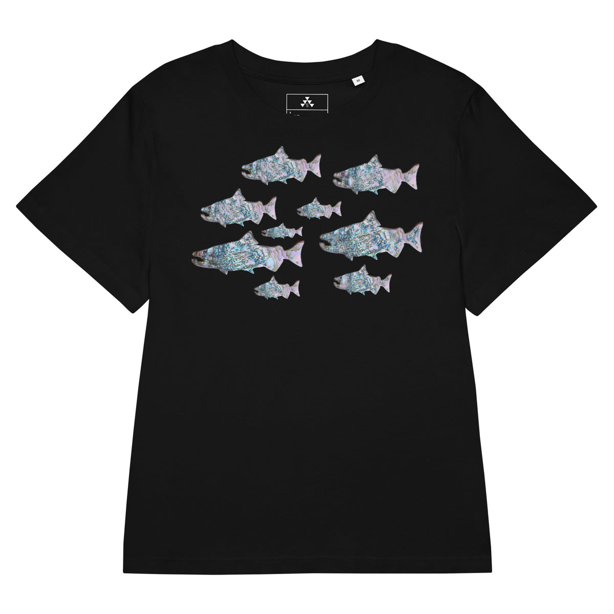 Women's Nur Tee, front, black organic cotton
